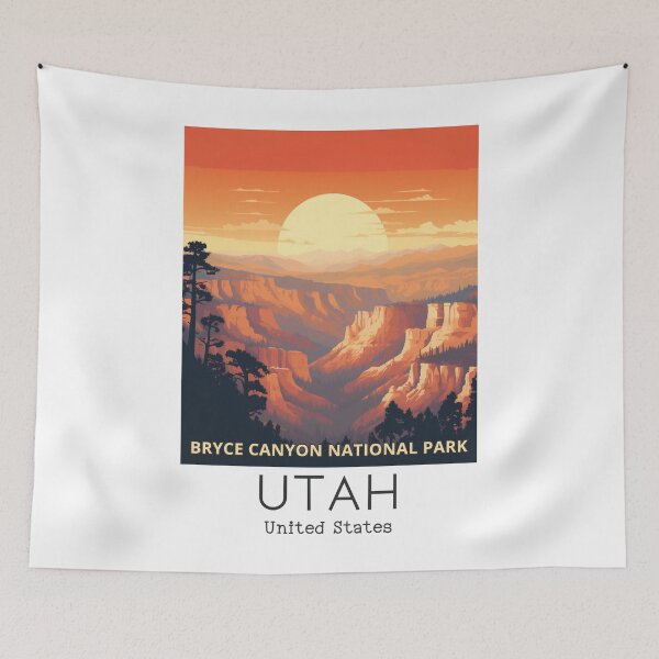 Item preview, A Vintage Travel Illustration of Bryce Canyon National Park - Utah - US  designed and sold by GoodOldVintage.