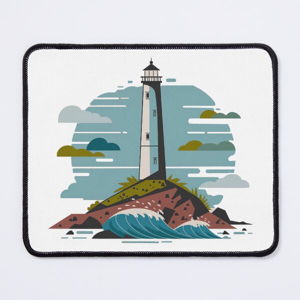 Item preview, "Guiding Light – A Beacon of Hope on the Rocky Shore" designed and sold by Pearlsiwa.