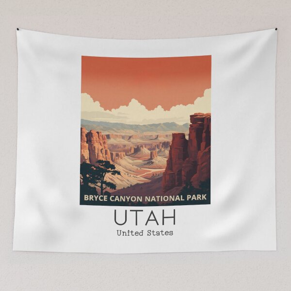 Item preview, A Vintage Travel Illustration of Bryce Canyon National Park - Utah - US  designed and sold by GoodOldVintage.