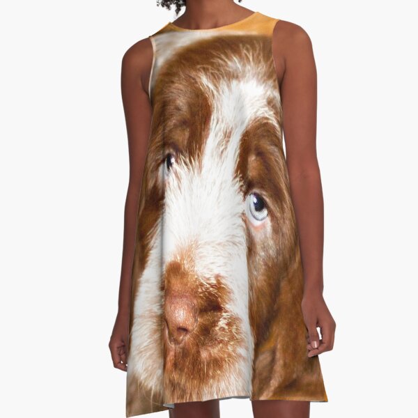 Puppy dog eyes Spinone A-Line Dress