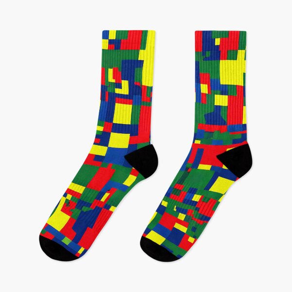 Item preview, A bold pattern of cubes in solid primary colors designed and sold by Tchoice.