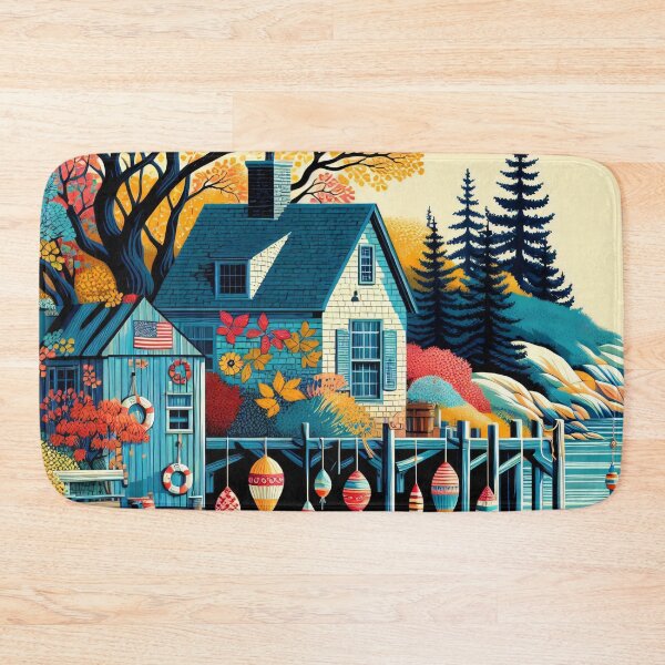 Item preview, Fishing Shack on the shore, Rockport Massachusetts by heidiannemorris designed and sold by FOLK ART FUSION by heidiannemorris.