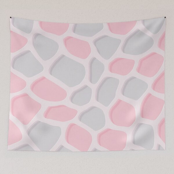Item preview, A giraffe skin pattern design with pastel pink and soft gray. designed and sold by HEMRO.