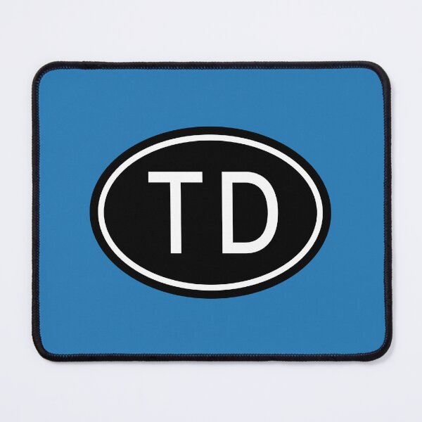 Item preview, TD Initials Monogram Oval White Letters designed and sold by Jeallan Designs.