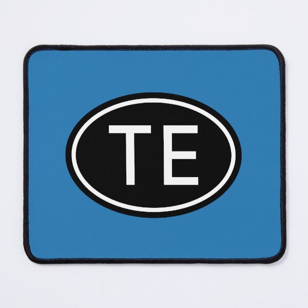 Item preview, TE Initials Monogram Oval White Letters designed and sold by Jeallan Designs.