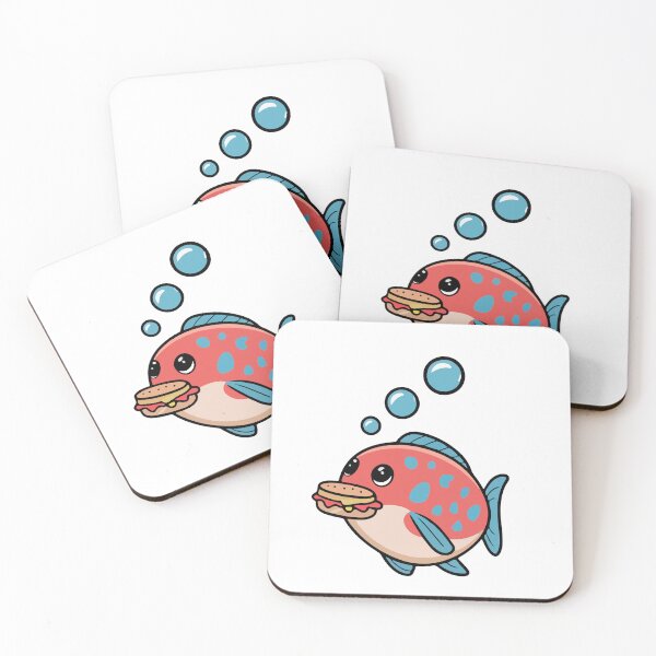 Item preview, Cute Cartoon Fish with Sandwich Design designed and sold by NiftyWrx.