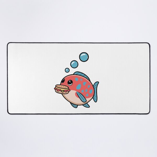 Item preview, Cute Cartoon Fish with Sandwich Design designed and sold by NiftyWrx.