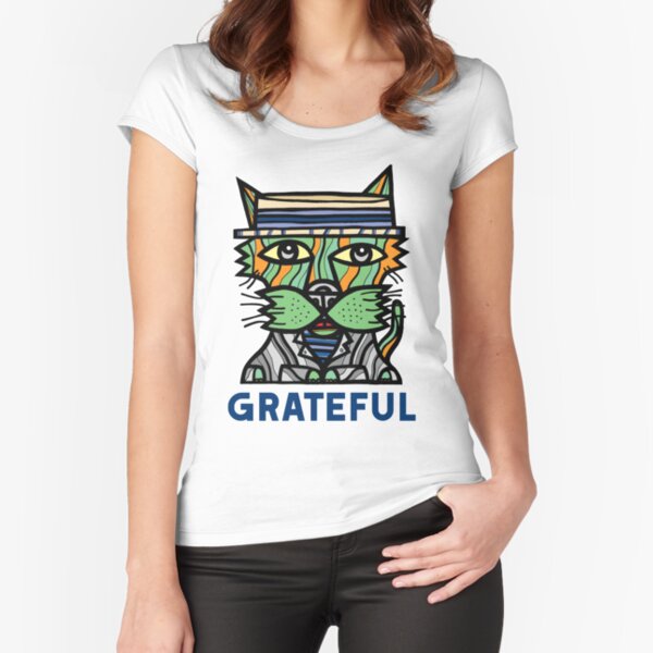 "Grateful" Fitted Scoop T-Shirt