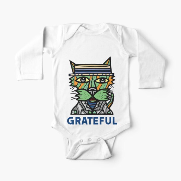 "Grateful" Long Sleeve Baby One-Piece