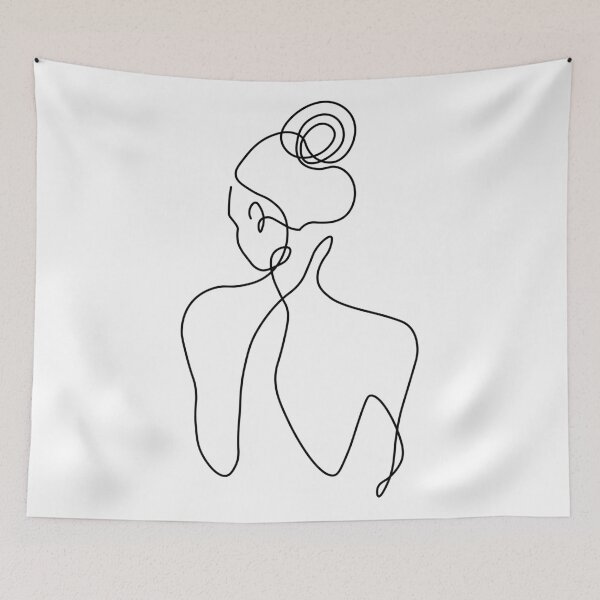 Item preview, Elegant one line sketches of female abstract, minimal art designed and sold by JSWDESIGNS.