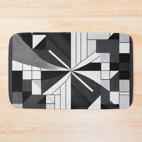 Item preview, An abstract pattern design where black and white squares dissolve into each other. designed and sold by HEMRO.