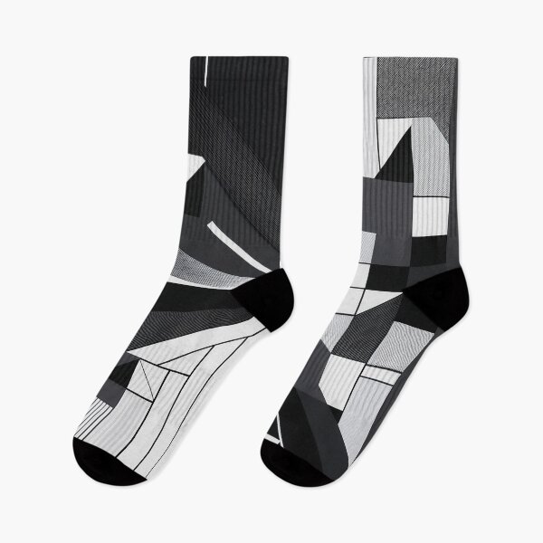 Item preview, An abstract pattern design where black and white squares dissolve into each other. designed and sold by HEMRO.