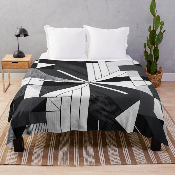 Item preview, An abstract pattern design where black and white squares dissolve into each other. designed and sold by HEMRO.