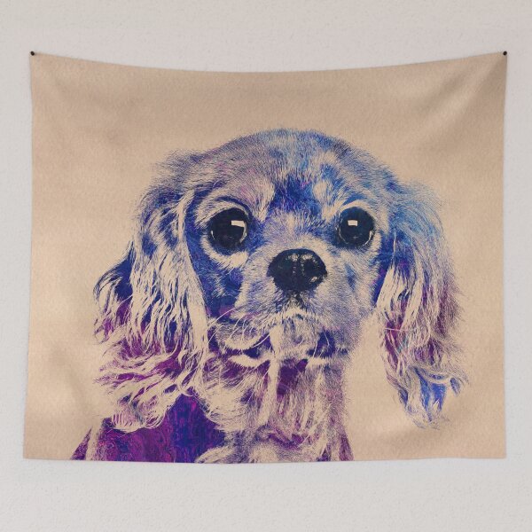 Item preview, Cavalier King Charles Spaniel Puppy Sketch designed and sold by k9printart.
