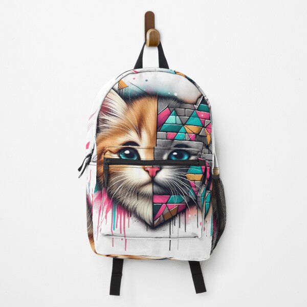 Item preview, Half Abstract Half Realistic Cat Art Design designed and sold by ZetaDream.