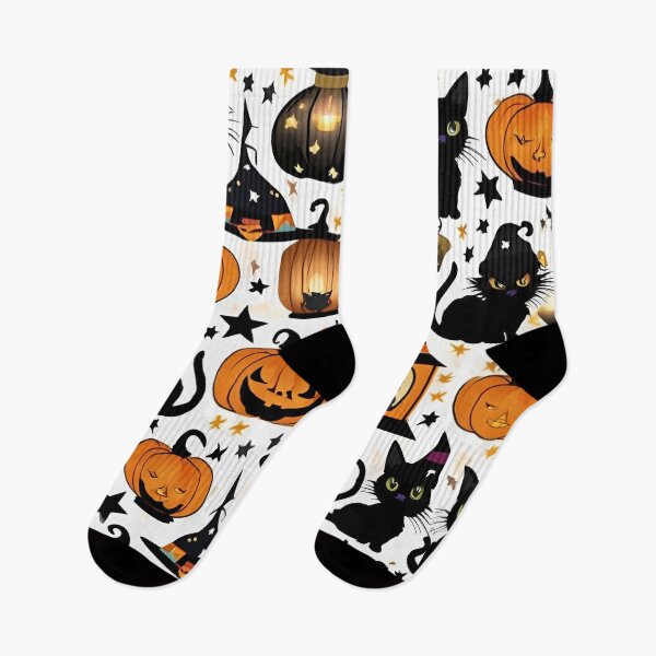 Item preview, Witchy Cats and Pumpkins Halloween Theme designed and sold by CharismaticMindArt.