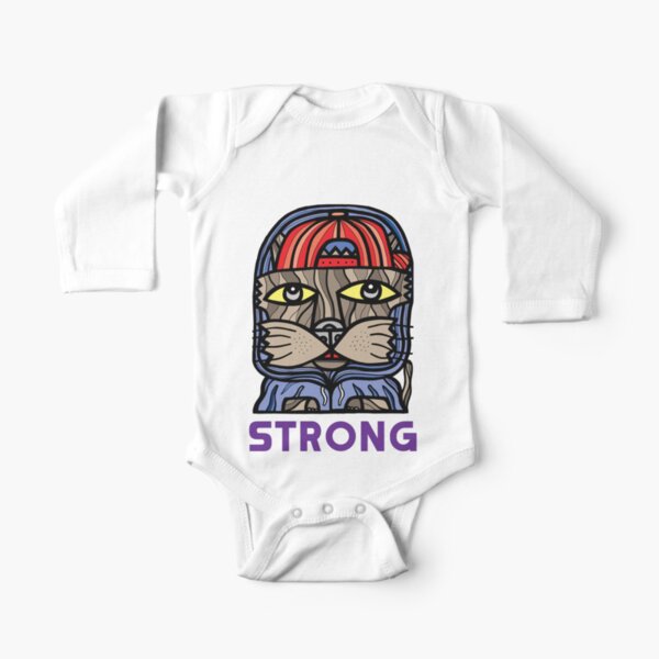 "Strong" Long Sleeve Baby One-Piece