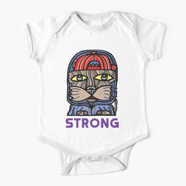 "Strong" Short Sleeve Baby One-Piece