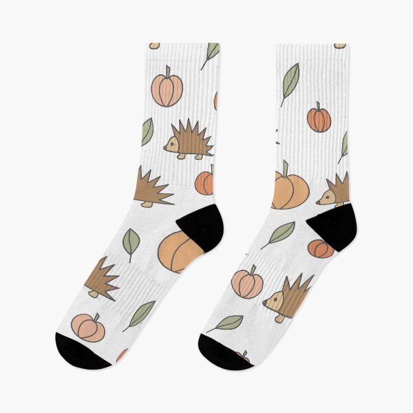 Item preview, Hedgehogs and pumpkins, autumn composition/ brown, orange, green. designed and sold by My-fake-places.