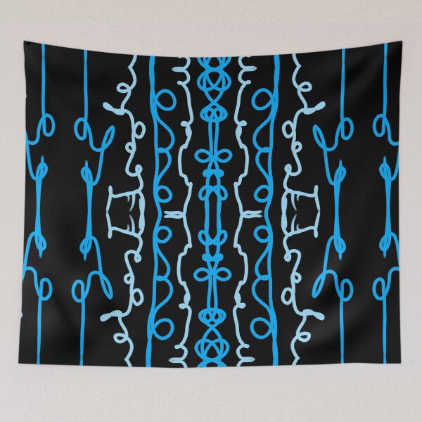 Item preview, Wavy blue vertical lines pattern  designed and sold by Stefrait-7.