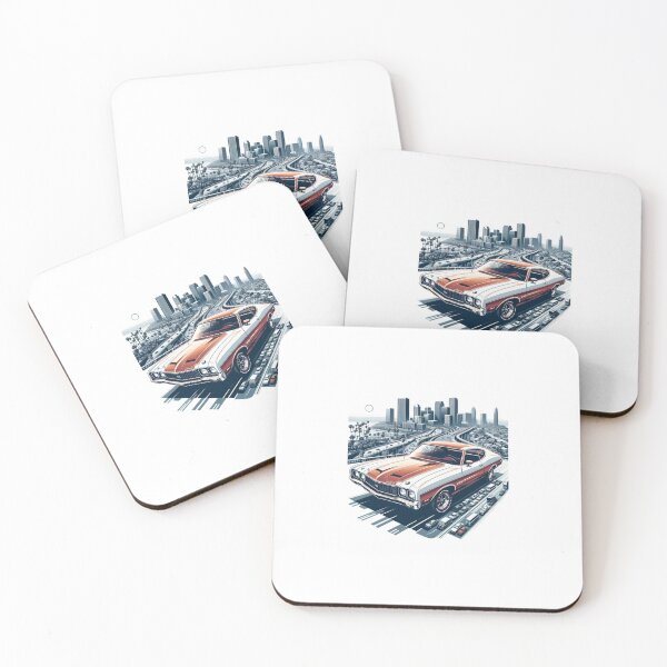Aperçu de l'œuvre Ford Torino des années 70 créée et vendue par VintageCarsShop.