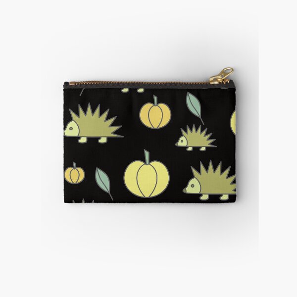 Item preview, Hedgehogs and pumpkins, autumn composition/ vivid colors,green, rotten green, pea green,yellow designed and sold by My-fake-places.