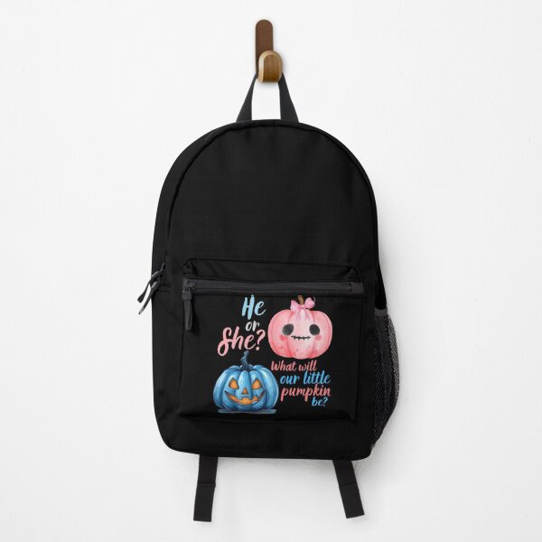 Item preview, He or She What Will Our Little Pumpkin Be Pink and Blue Halloween Pumpkins designed and sold by InfinVibeDesign.