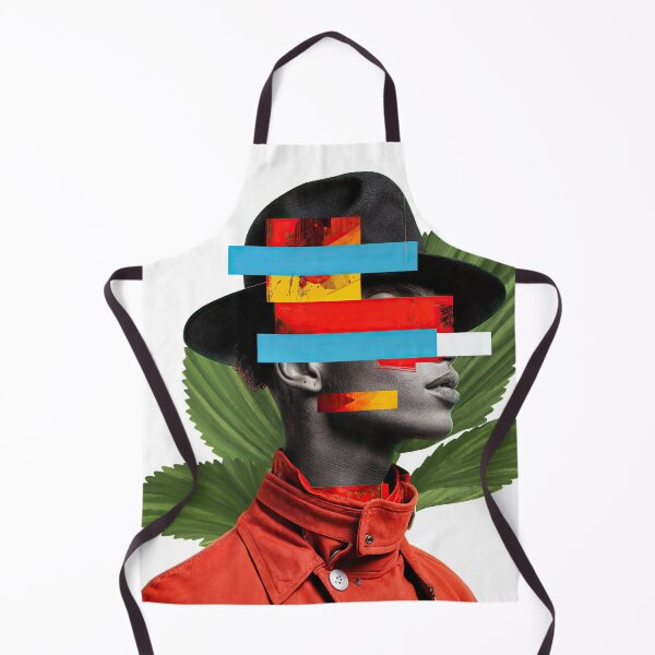 Aperçu de l'œuvre T-shirt avec motif de collage mural : homme avec chapeau créée et vendue par ForeverPrintsOK.