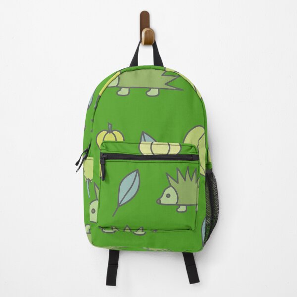 Item preview, Hedgehogs and pumpkins, autumn composition/ vivid colors,green, rotten green, pea green. designed and sold by My-fake-places.