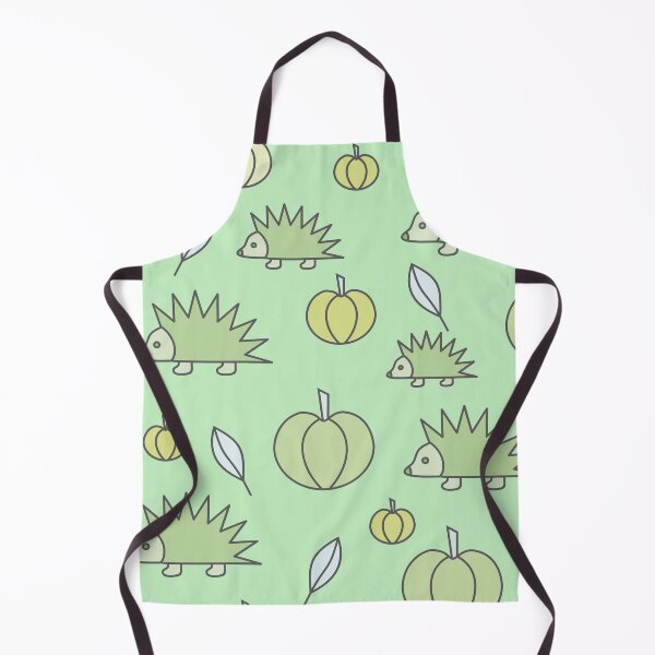 Item preview, Hedgehogs and pumpkins, autumn composition/ pastel colors,green, rotten green, pea green. designed and sold by My-fake-places.