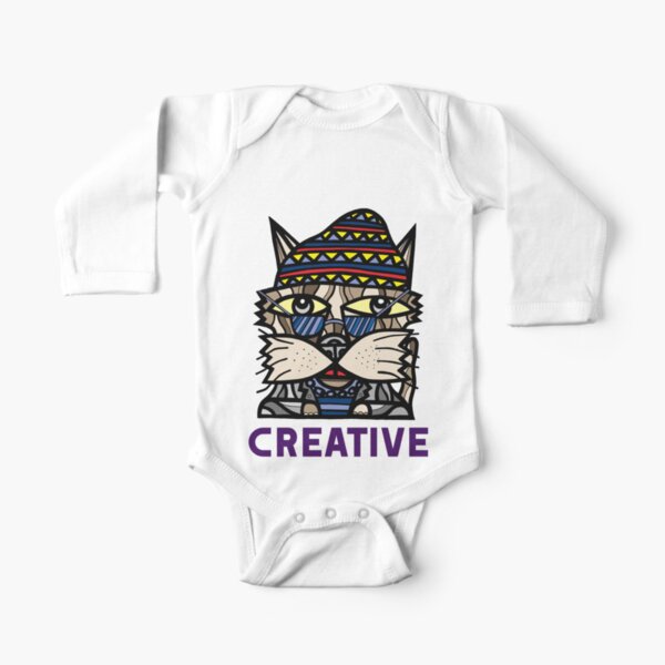 "Creative" Long Sleeve Baby One-Piece