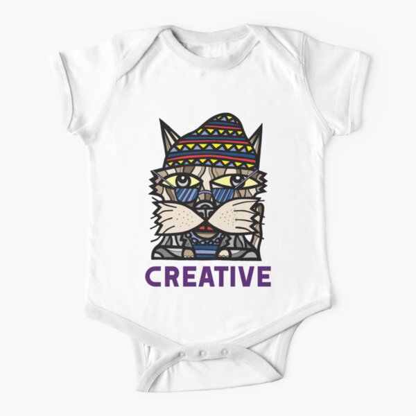 "Creative" Short Sleeve Baby One-Piece