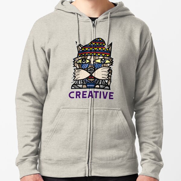 "Creative" Zipped Hoodie