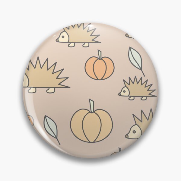 Item preview, Hedgehogs and pumpkins, autumn composition/ pastel colors,salmon, beige, skin color. designed and sold by My-fake-places.