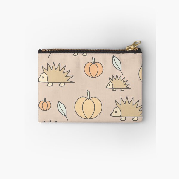 Item preview, Hedgehogs and pumpkins, autumn composition/ pastel colors,salmon, beige, skin color. designed and sold by My-fake-places.