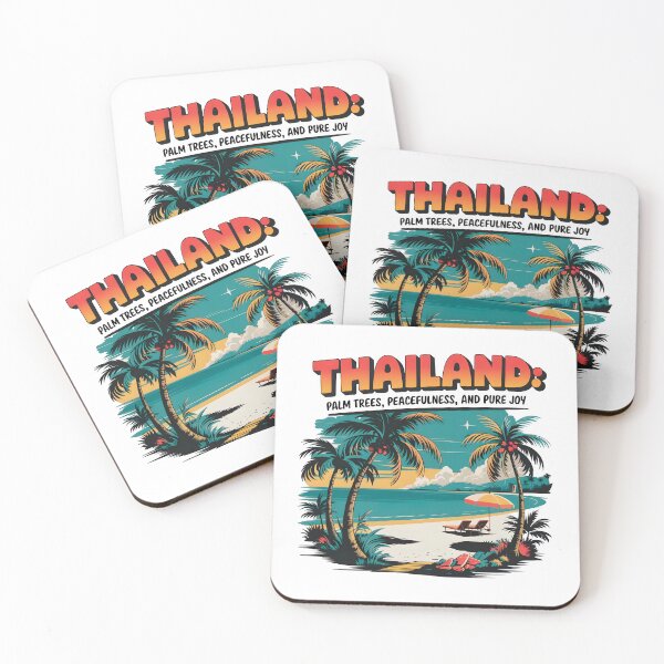 Item preview, Thailand: Palm Trees, Peacefulness, and Pure Joy – Funny Travel Quote Design designed and sold by Emotionville.
