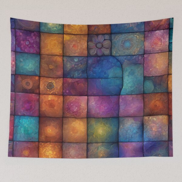 Item preview, Lively Square Pattern with Creative Designs designed and sold by Have Mercy.