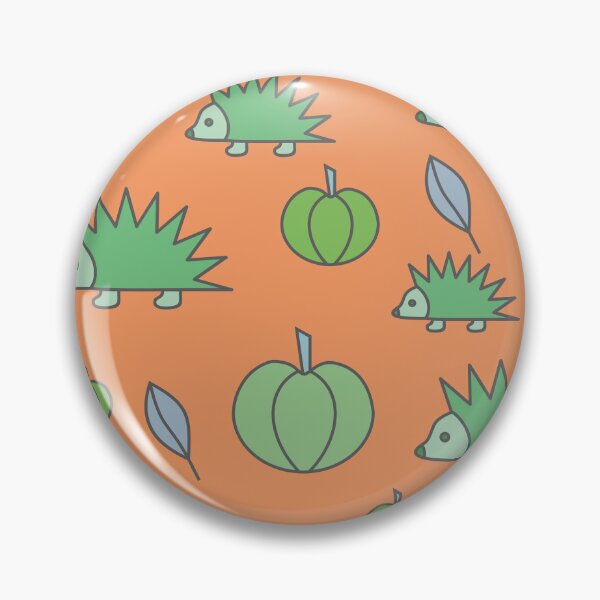 Item preview, Hedgehogs and pumpkins, autumn composition/ vivid colors,green, Turquoise green, pea green. designed and sold by My-fake-places.