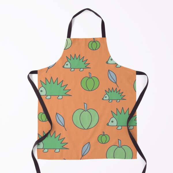 Item preview, Hedgehogs and pumpkins, autumn composition/ vivid colors,green, Turquoise green, pea green. designed and sold by My-fake-places.