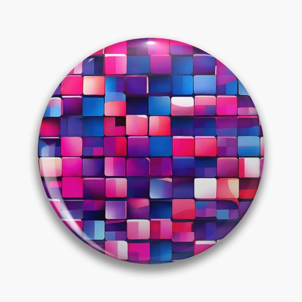 Item preview, A luminous pattern of cubes in shifting iridescent colors designed and sold by Tchoice.