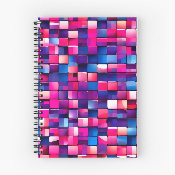 Item preview, A luminous pattern of cubes in shifting iridescent colors designed and sold by Tchoice.