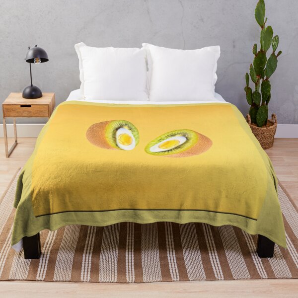 Item preview, Two halves of a kiwi fruit with egg inside on yellow designed and sold by Photopat.
