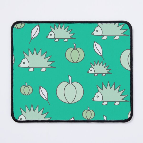 Item preview, Hedgehogs and pumpkins, autumn composition/ pastel colors,light green turquoise,Azure.Sky blue. designed and sold by My-fake-places.