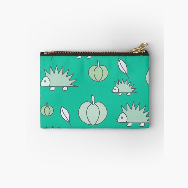 Item preview, Hedgehogs and pumpkins, autumn composition/ pastel colors,light green turquoise,Azure.Sky blue. designed and sold by My-fake-places.