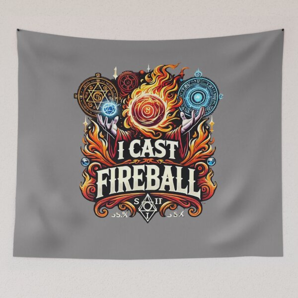 Item preview, I Cast Fireball - Epic Wizard Sorcerer T-Shirt for TTRPG Fans designed and sold by EcoArtTees.