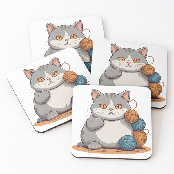 Item preview, Cute Chubby Cat - Adorable and Cheerful Pet Illustration designed and sold by Icenutikul1122.