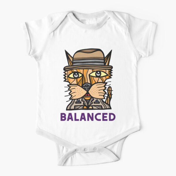 "Balanced" Short Sleeve Baby One-Piece