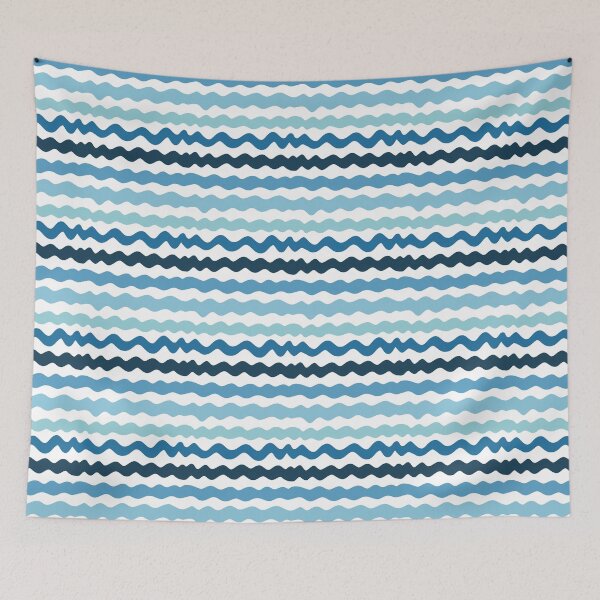 Item preview, Abstract Blue Wave Pattern – Calm Ocean-Inspired Design designed and sold by AyleenBown.