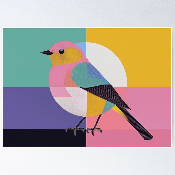 Item preview, Geometric Robin Bird Illustration designed and sold by Adam Regester.