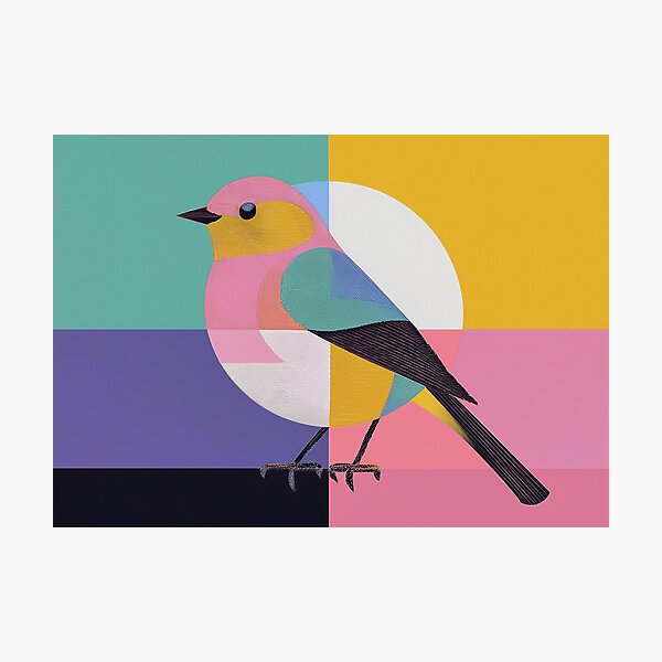 Item preview, Geometric Robin Bird Illustration designed and sold by Adam Regester.